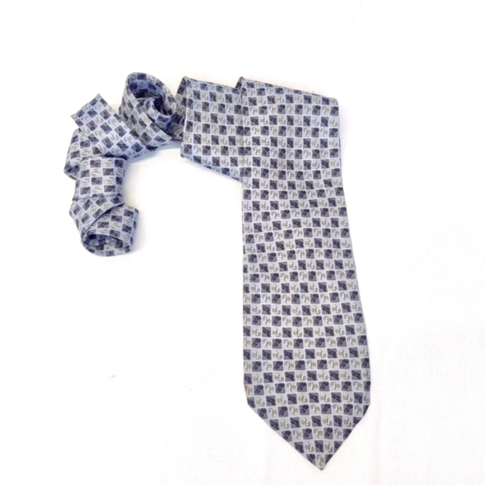 J Garcia Mens Silk Neck Tie Banyan Trees Vintage 1996 90s 1990s